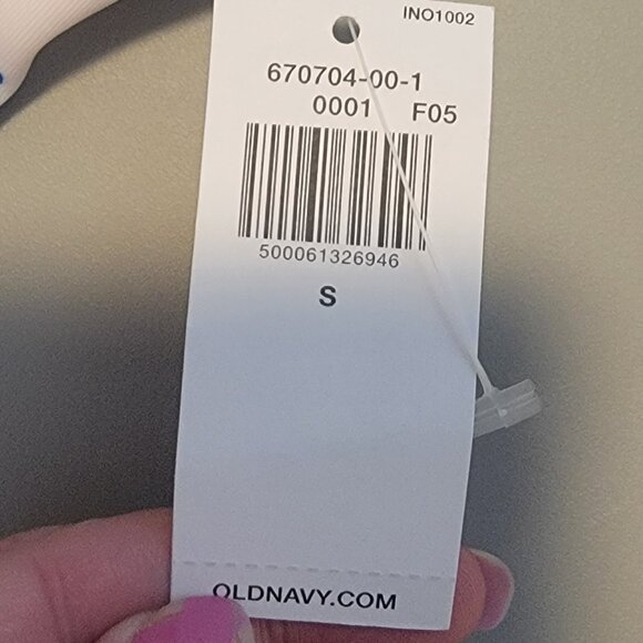 Old Navy Pink Floral Ruffled One-Shoulder Swim Top - Picture 9 of 11